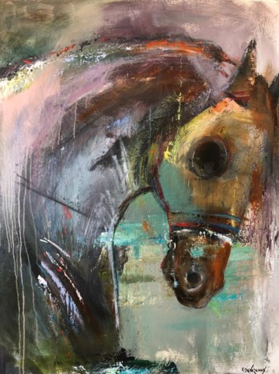 Horse, horses, abstract, contemporary, modern, equestrian, art ...